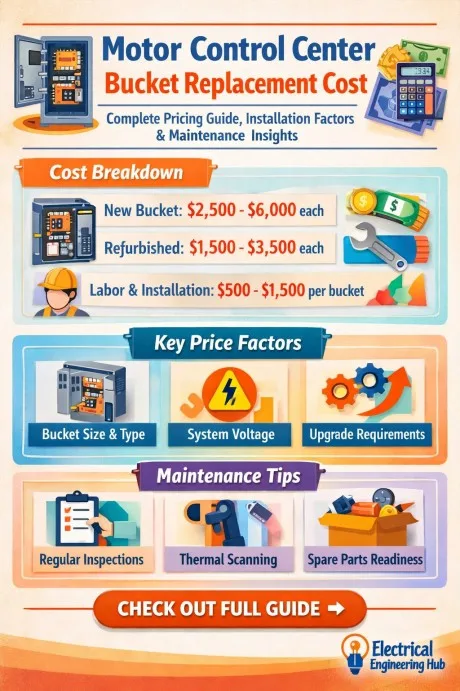 Motor Control Center Bucket Replacement Cost Complete Pricing Guide, Installation Factors & Maintenance Insights