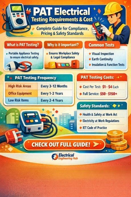 PAT Electrical Testing Requirements & Cost  Complete Guide for Compliance, Pricing & Safety Standards