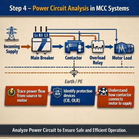 How to Read MCC Drawings,Power Circuit Analysis in MCC Systems