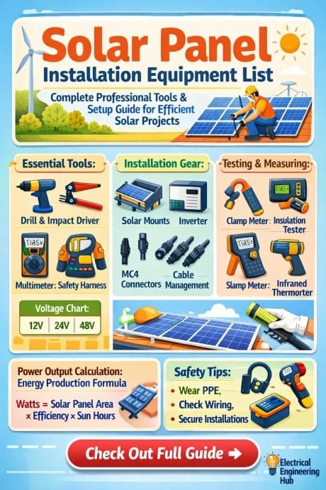 Solar Panel Installation Equipment List Complete Professional Tools & Setup Guide for Efficient Solar Projects
