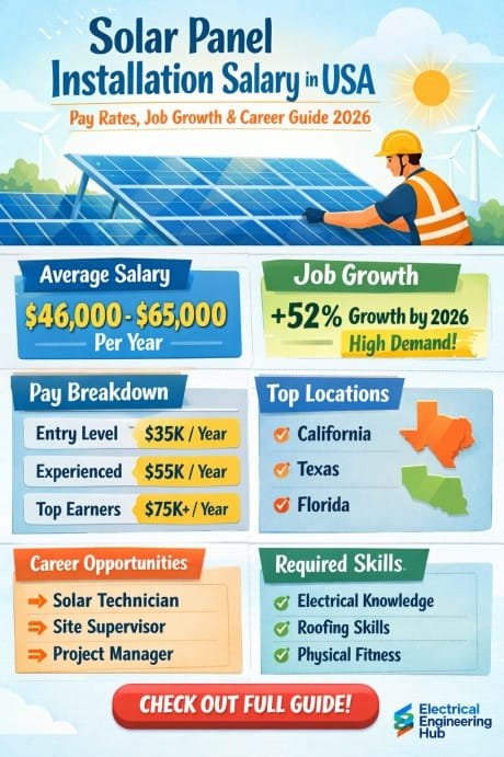 Solar Panel Installation Salary in USA Pay Rates, Job Growth & Career Guide 2026