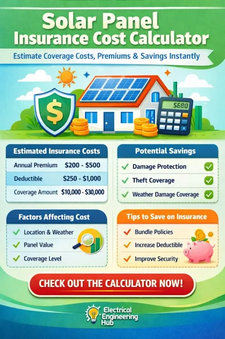 Solar Panel Insurance Cost Calculator – Estimate Coverage Costs, Premiums & Savings Instantly