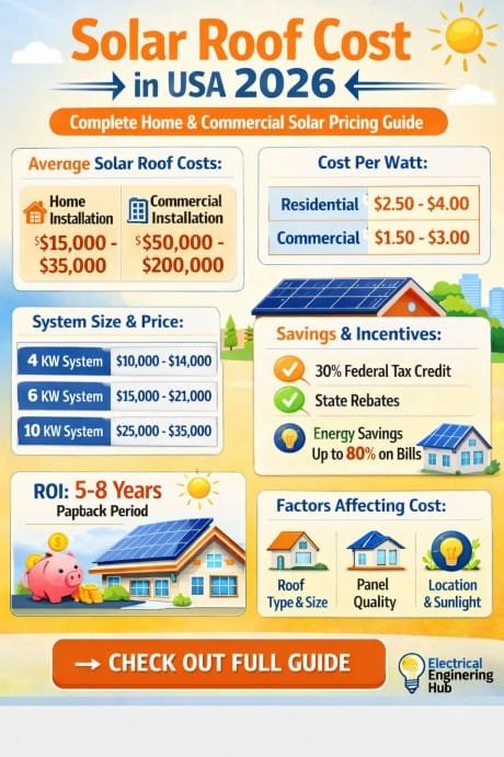 Solar Roof Installation Cost in USA 2026 Complete Home & Commercial Solar Pricing Guide