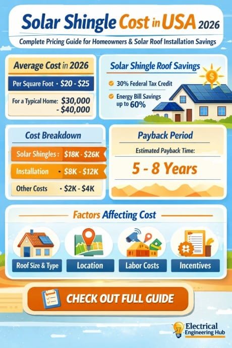 Solar Shingle Cost in USA 2026 Complete Pricing Guide for Homeowners & Solar Roof Installation Savings
