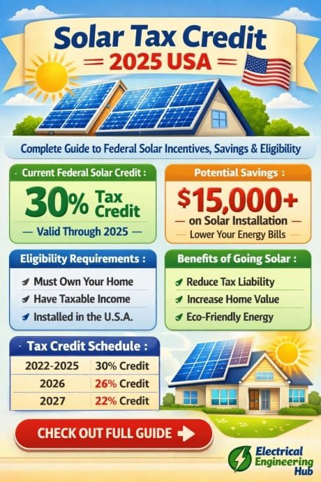 Solar Tax Credit 2025 USA Complete Guide to Federal Solar Incentives, Savings & Eligibility