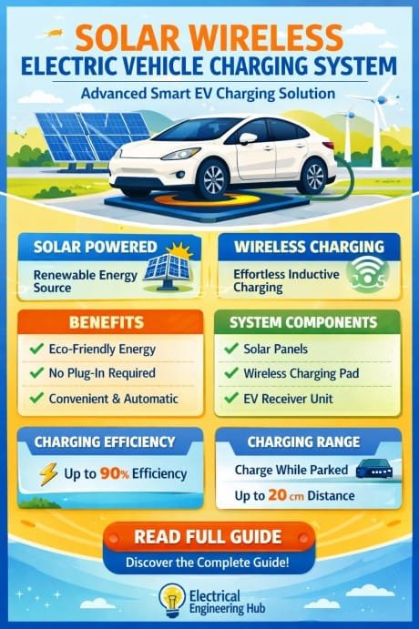 Solar Wireless Electric Vehicle Charging System Advanced Smart EV Charging Solution with Renewable Solar Power & Wireless Efficiency