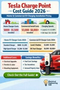 Tesla Charge Point Cost Guide 2026 Home & Commercial EV Charging Installation Pricing