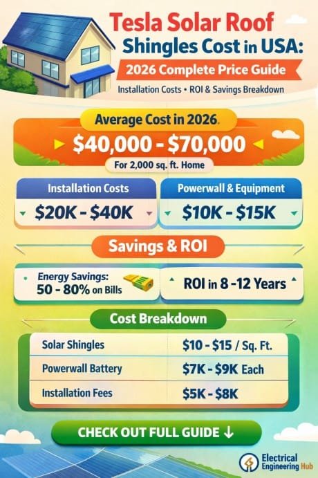 Tesla Solar Roof Shingles Cost in USA 2026 Complete Price Guide, Installation Charges, ROI & Savings Breakdown