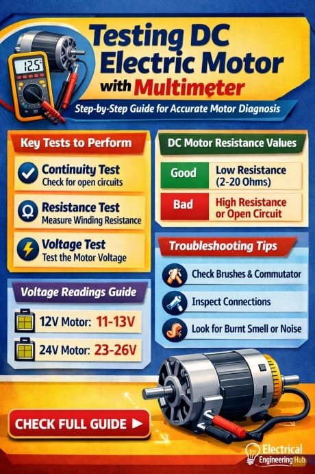 Testing DC Electric Motor with Multimeter  Step-by-Step Guide for Accurate Motor Diagnosis