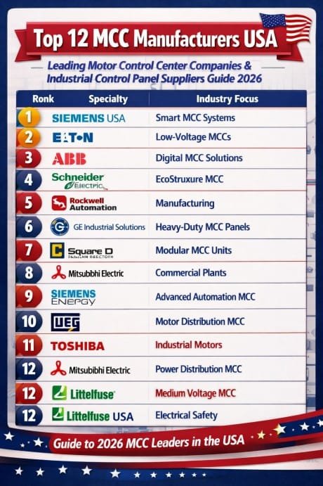 Top 12 Motor Control Center Manufacturers USA | Leading MCC Companies & Industrial Control Panel Suppliers Guide 2026 10 Top 12 Motor Control Center Manufacturers USA Leading MCC Companies & Industrial Control Panel Suppliers Guide 2026