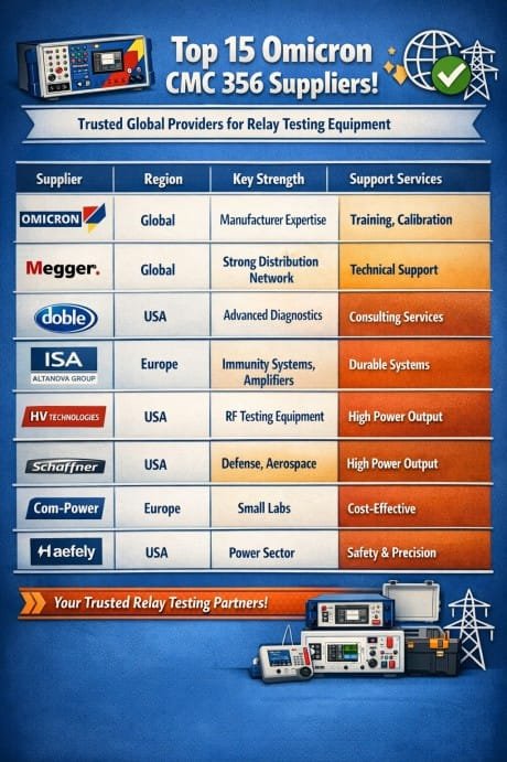 Top 15 Omicron Cmc 356 Suppliers  Trusted Global Providers for Relay Testing Equipment