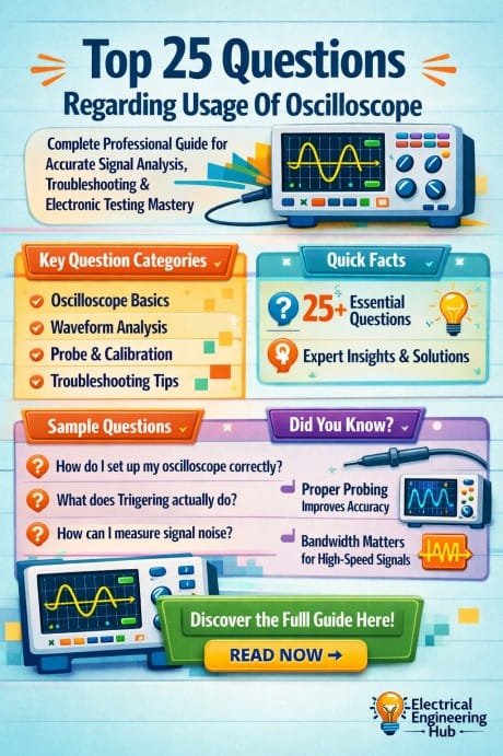 Top 25 Questions Regarding Usage Of Oscilloscope Complete Professional Guide for Accurate Signal Analysis, Troubleshooting & Electronic Testing Mastery