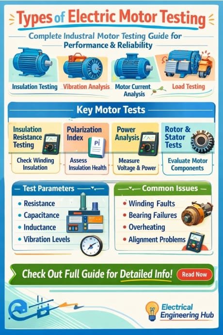 Types of Electric Motor Testing Complete Industrial Motor Testing Guide for Performance & Reliability