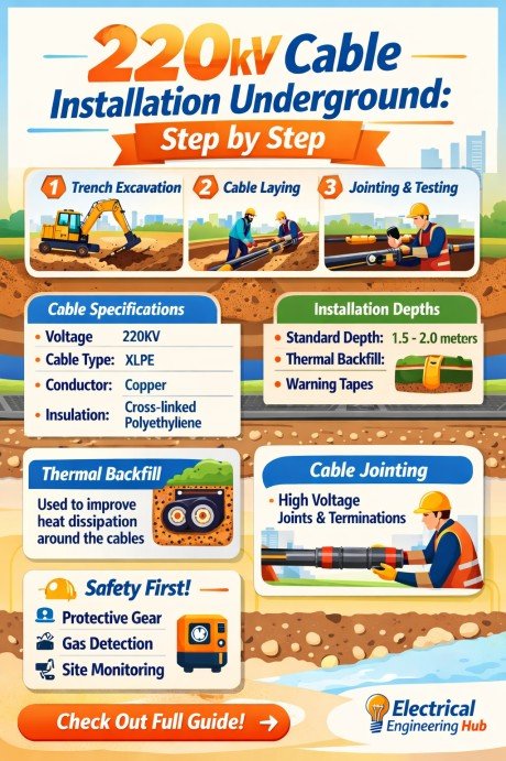 220kv Cable Installation Underground Step by Step