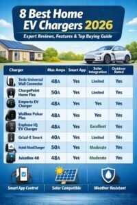 8 Best Home EV Chargers 2026 – Expert Reviews, Features & Top Buying Guide