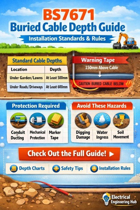 BS7671 Buried Cable Depth Guide Installation Standards & Rules