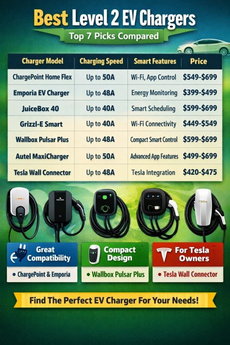 Best Level 2 EV Charger: Top 7 Picks Compared | Features, Pricing & Best Buying Guide 1 Best Level 2 EV Charger Top 7 Picks Compared Features, Pricing & Best Buying Guide