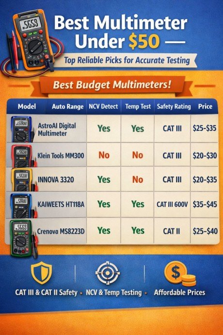 Best Multimeter Under $50 Top Reliable Picks for Accurate Testing