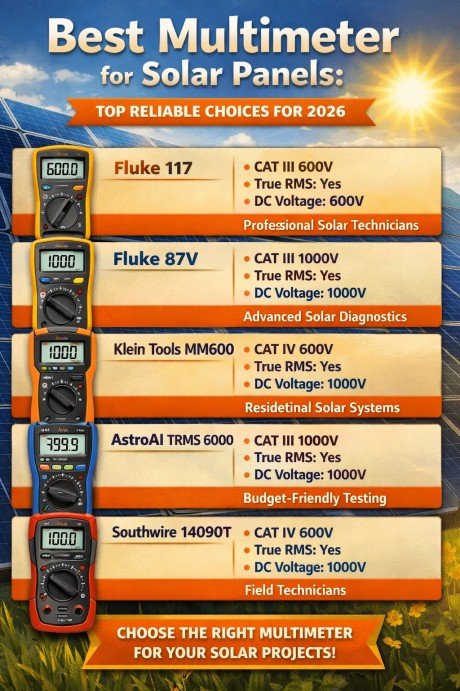 Best Multimeter for Solar Panels Top Reliable Choices for 2026