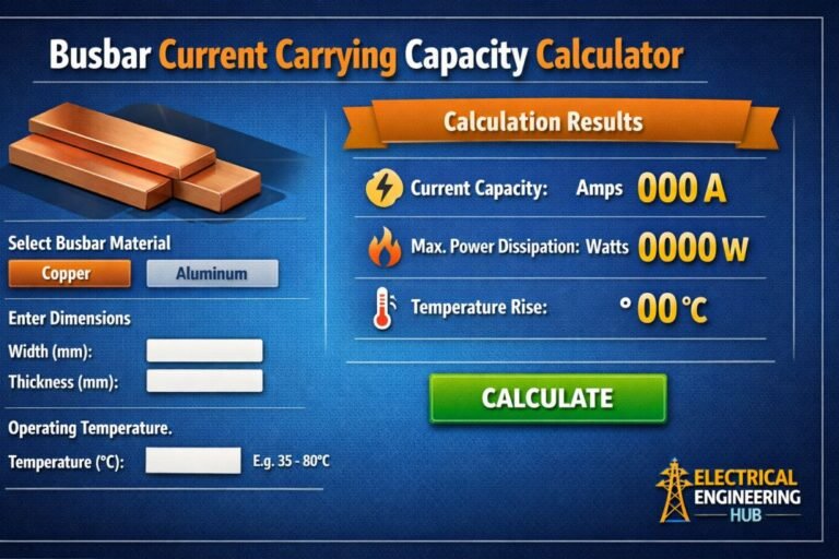 Busbar Current Carrying Capacity Calculator