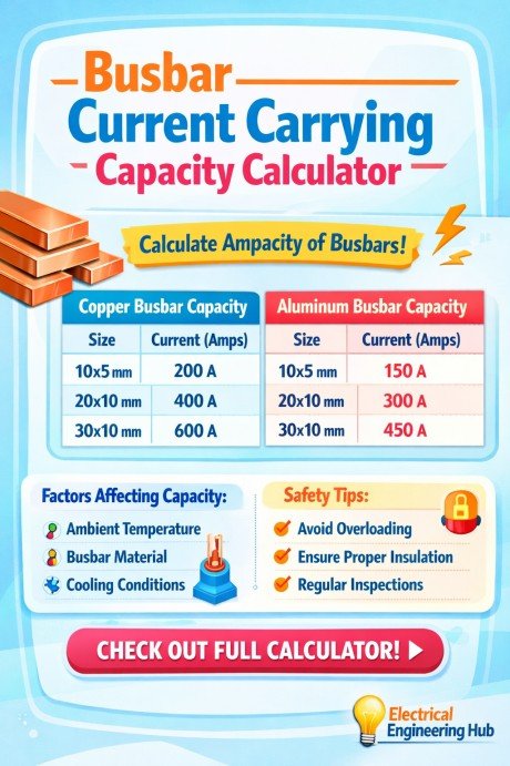 Busbar Current Carrying Capacity Calculator