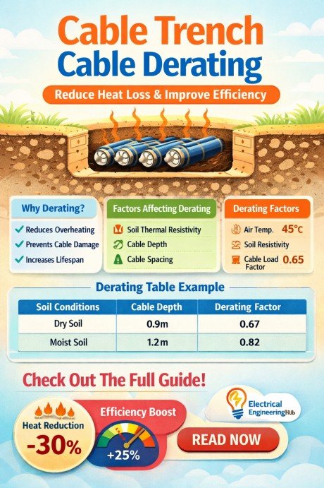 Cable Trench Cable Derating Reduce Heat Loss & Improve Efficiency