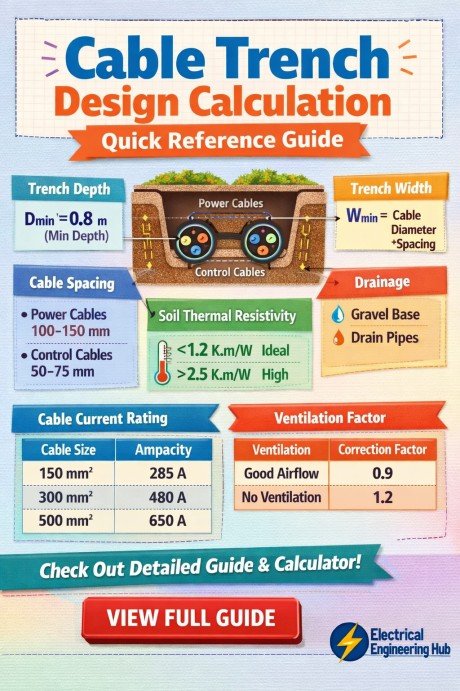 Cable Trench Design Calculation  Quick Reference Guide