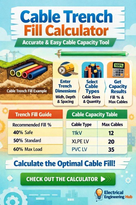 Cable Trench Fill Calculator: Accurate and Easy Cable Capacity Tool 1 Cable Trench Fill Calculator Accurate and Easy Cable Capacity Tool
