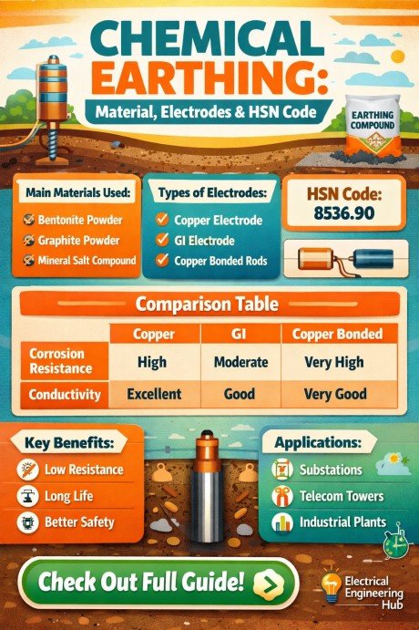 Chemical Earthing Material: Complete Guide to Electrodes & HSN Code 1 Chemical Earthing Material, Electrodes, HSN Code