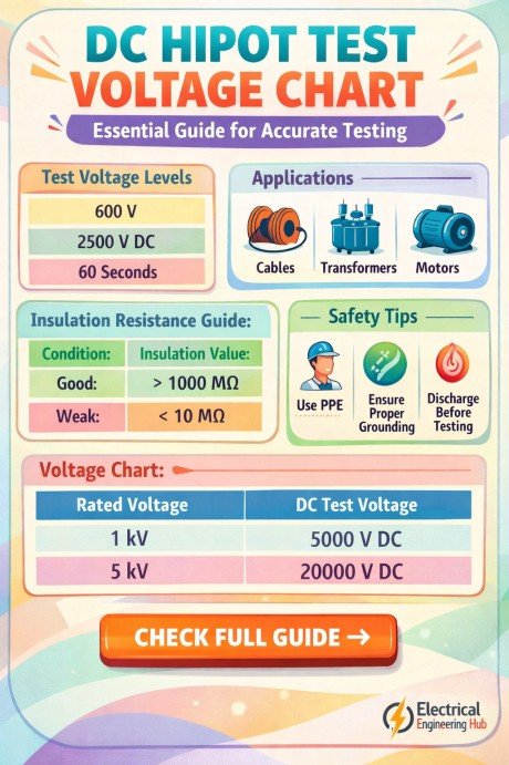 DC Hipot Test Voltage Chart Essential Guide for Accurate Testing