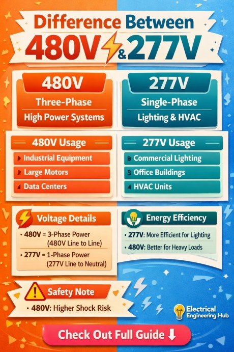 Difference Between 480V & 277V 1 Difference Between 480V & 277V