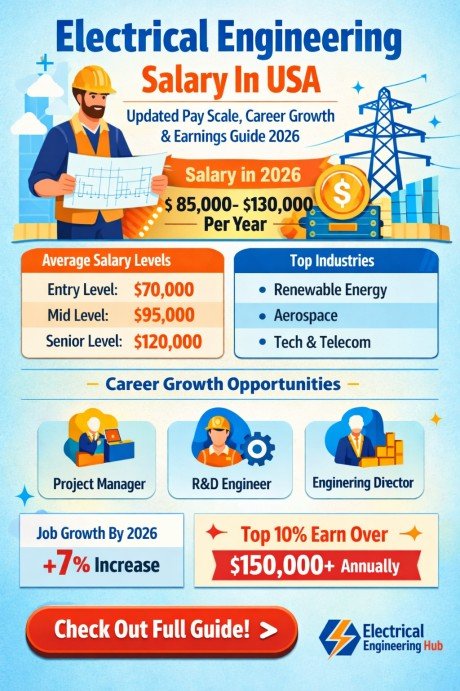 Electrical Engineering Salary In USA – Updated Pay Scale, Career Growth & Earnings Guide 2026 1 Electrical Engineering Salary In USA – Updated Pay Scale, Career Growth & Earnings Guide 2026
