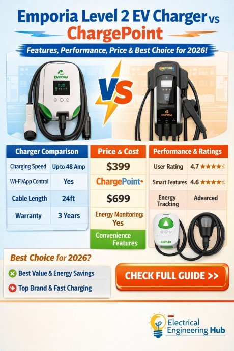 Emporia Level 2 EV Charger vs ChargePoint  Features, Performance, Price & Best Choice for 2026
