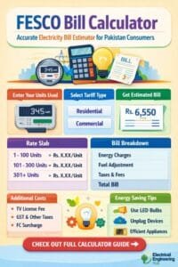 FESCO Bill Calculator Accurate Electricity Bill Estimator for Pakistan Consumers