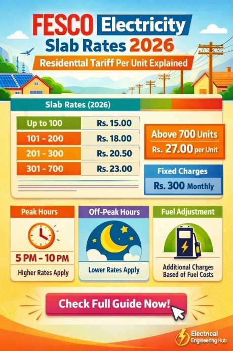 FESCO Electricity Slab Rates 2026  Residential Tariff Per Unit Explained