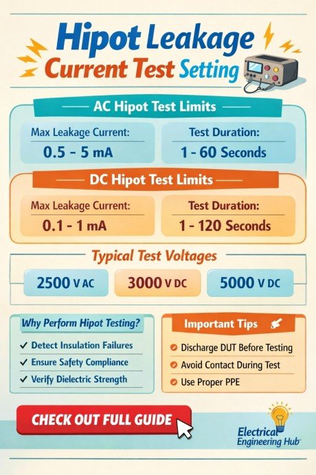 Hipot Leakage Current Test Setting 1 Hipot Leakage Current Test Setting