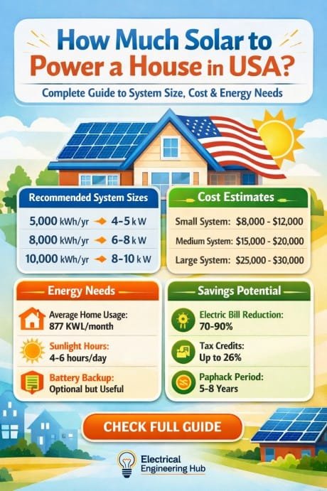 How Much Solar to Power a House in USA Complete Guide to System Size, Cost & Energy Needs