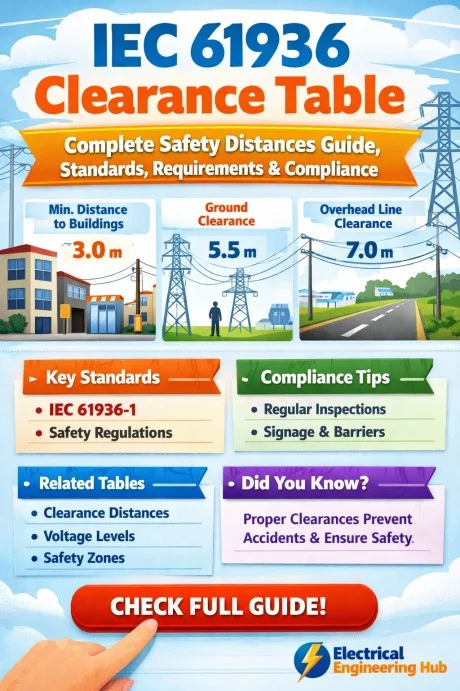IEC 61936 Clearance Table Complete Safety Distances Guide, Standards, Requirements & Compliance
