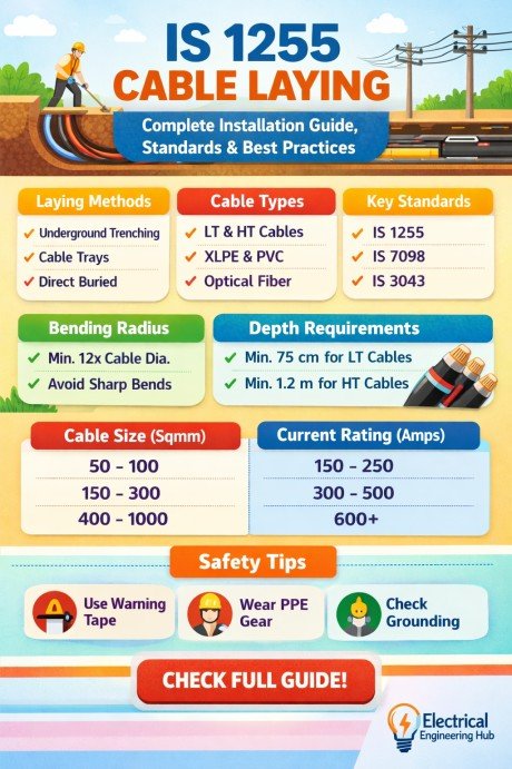 IS 1255 Cable Laying – Complete Installation Guide, Standards & Best Practices