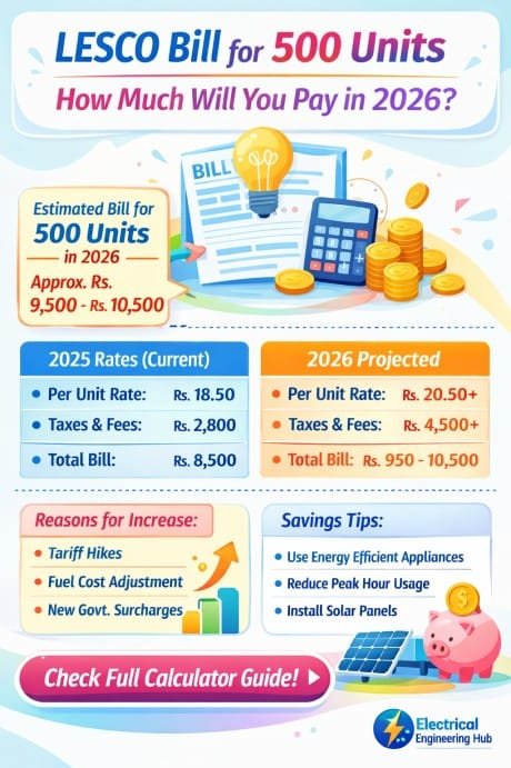 LESCO Bill for 500 Units — How Much Will You Pay in 2026? Comprehensive Overview 8 LESCO Bill for 500 Units — How Much Will You Pay in 2026