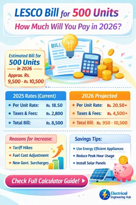 LESCO Bill for 500 Units — How Much Will You Pay in 2026? Comprehensive Overview 3 LESCO Bill for 500 Units — How Much Will You Pay in 2026