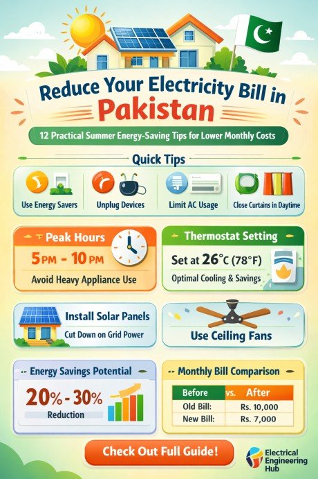 Reduce Your Electricity Bill in Pakistan | 12 Best Practical Summer Energy-Saving Tips 1 Reduce Your Electricity Bill in Pakistan – 12 Practical Summer Energy-Saving Tips for Lower Monthly Costs