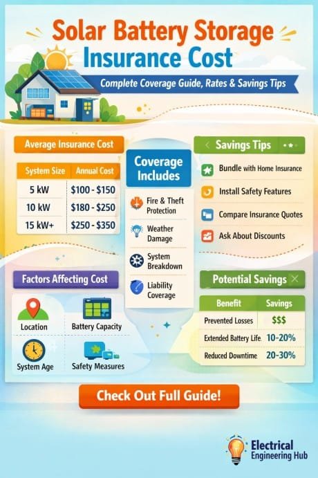 Solar Battery Storage Insurance Cost Complete Coverage Guide, Rates & Savings Tips