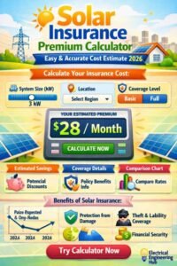 Solar Insurance Premium Calculator Easy & Accurate Cost Estimate