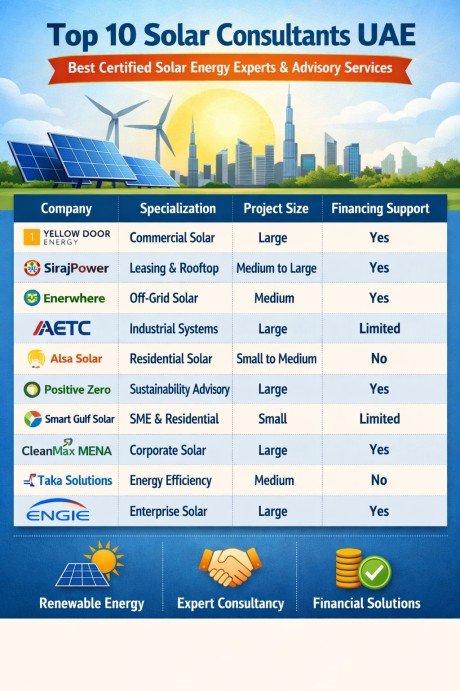Top 10 Solar Power Consultant in UAE  Best Certified Solar Energy Experts & Advisory Services