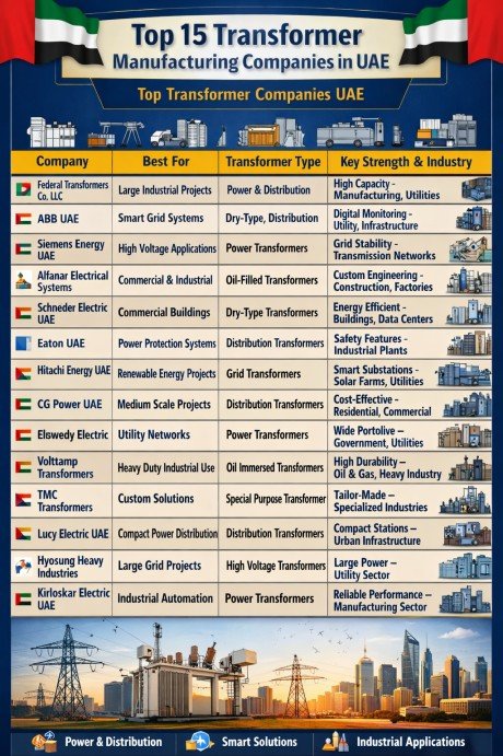 Top 15 Transformer Manufacturing Companies in UAE