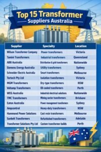 Top 15 Transformer Suppliers Australia