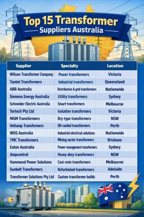Top 15 Transformer Suppliers Australia