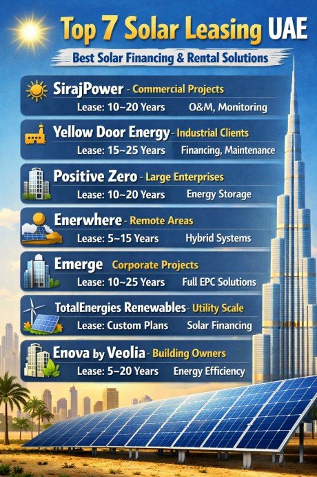 Top 7 Solar Panel Leasing Companies in UAE Best Solar Financing & Rental Solutions