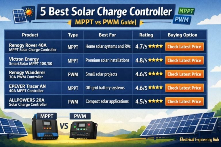 5 Best Solar Charge Controller (MPPT vs PWM Guide) 1 5 Best Solar Charge Controller (MPPT vs PWM Guide)